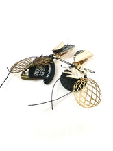 Load image into Gallery viewer, Fishnets, a Tire &amp; a Tophat Statement Earrings
