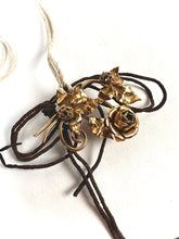 Load image into Gallery viewer, Cursive T &amp; the Golden Rosebuds Pendant Necklace
