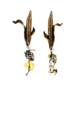 Load image into Gallery viewer, Luna Parc-n-Me Statement Earrings Aka Givin’ Me the Devil ‘Cause I Wouldn’t Hoe Corn
