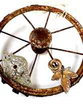 Load image into Gallery viewer, Wheel with Three Brooches &amp; One Is a Leaf Statement Necklace [1/2 Friendship Necklace Duo]
