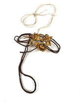 Load image into Gallery viewer, Cursive T &amp; the Golden Rosebuds Pendant Necklace
