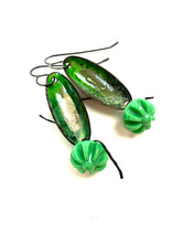 Load image into Gallery viewer, Pickle-n-a-Button Go-With Earrings
