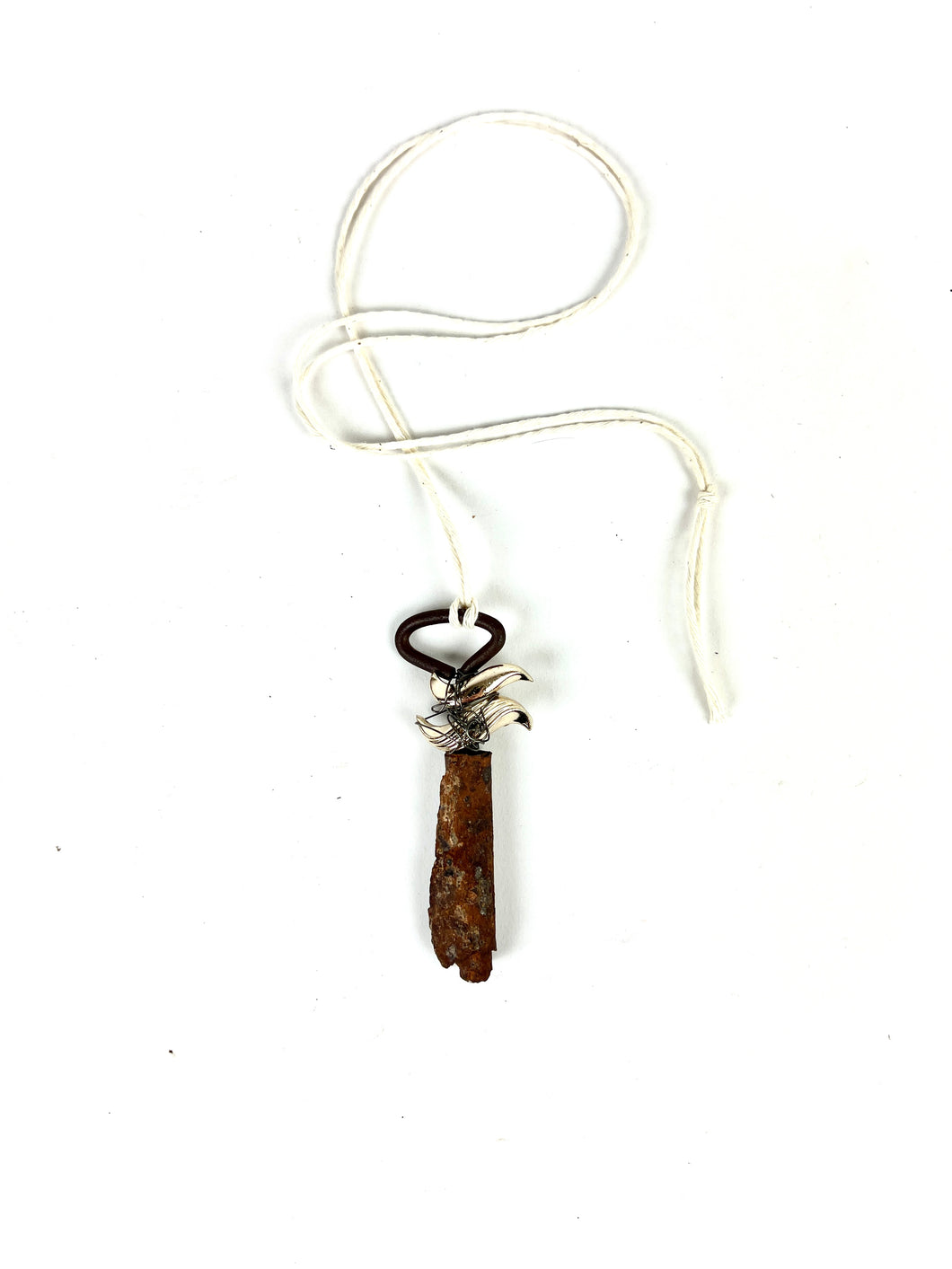 A Sardine Can Key & All Its Rolled-Up To Be Pendant Necklace