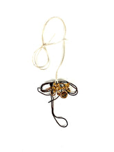 Load image into Gallery viewer, Cursive T &amp; the Golden Rosebuds Pendant Necklace
