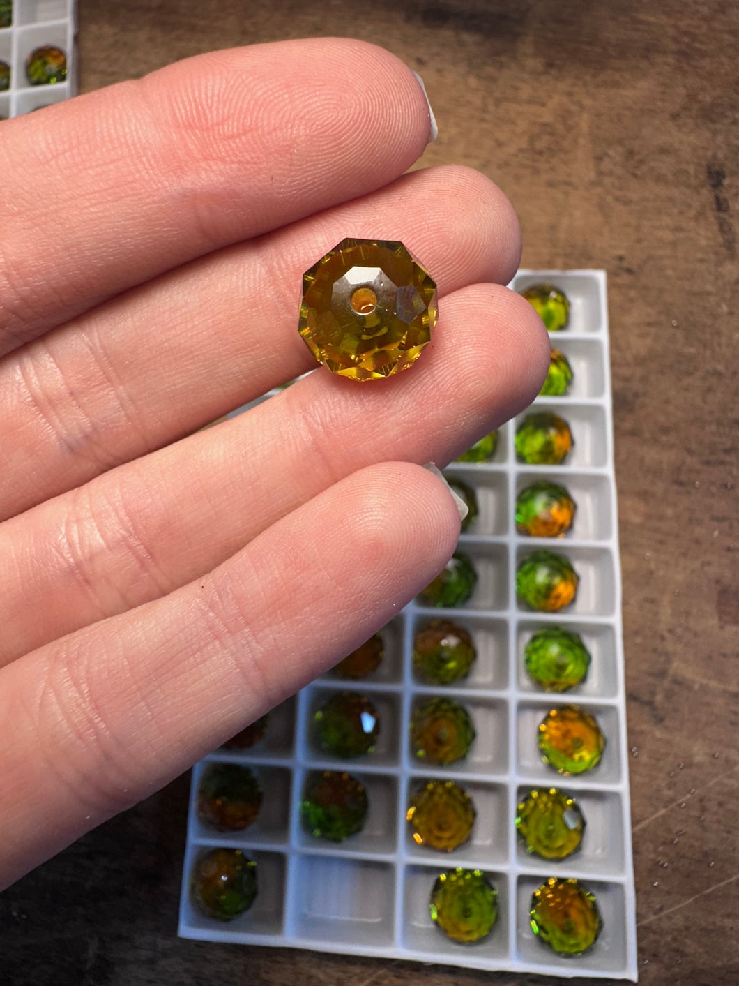 DESTASH: 5040 Swarovski Briolette Bead 12mm Fern Topaz