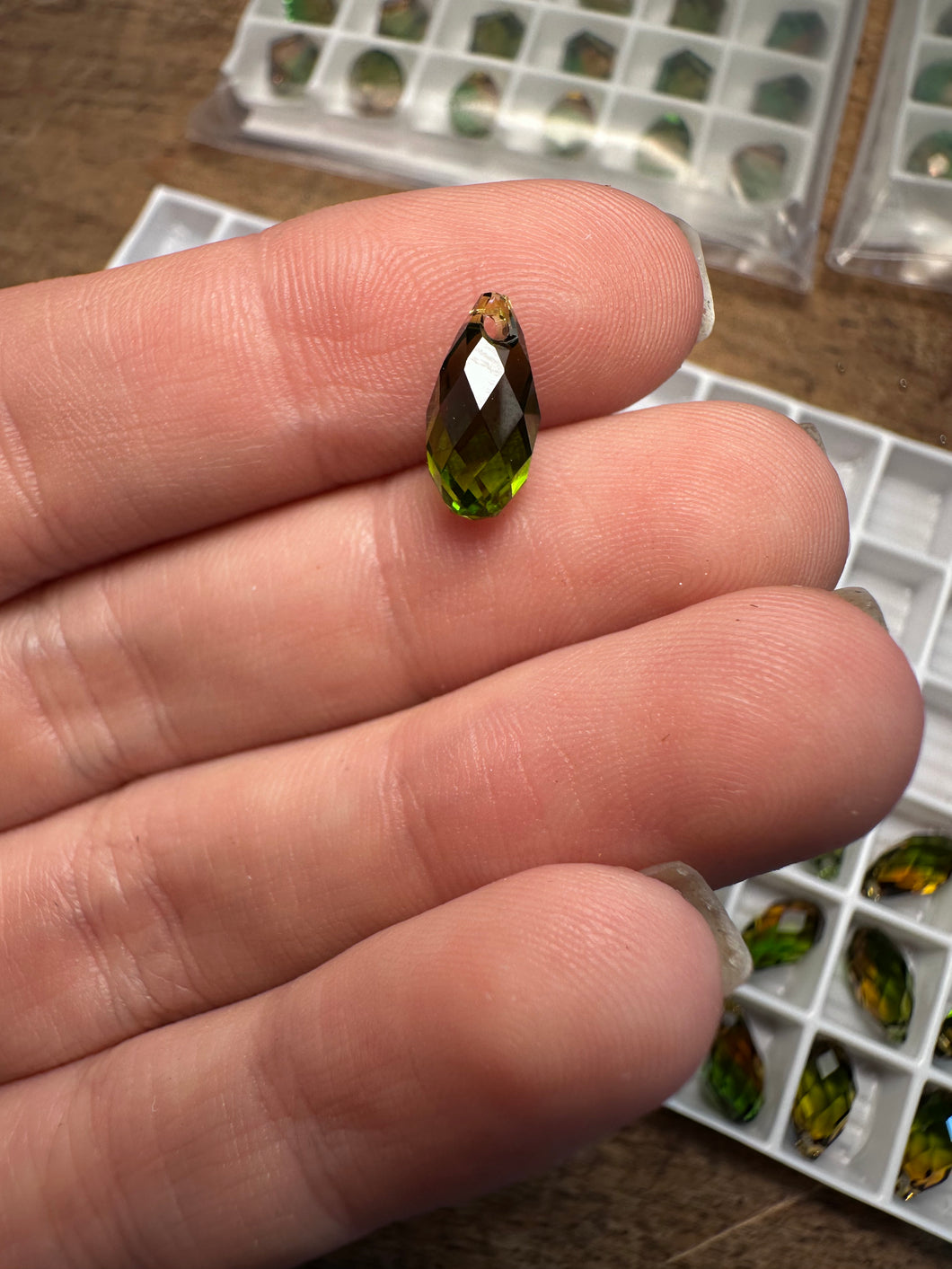 DESTASH: Swarovski 6010 11x5.5mm Fern Topaz